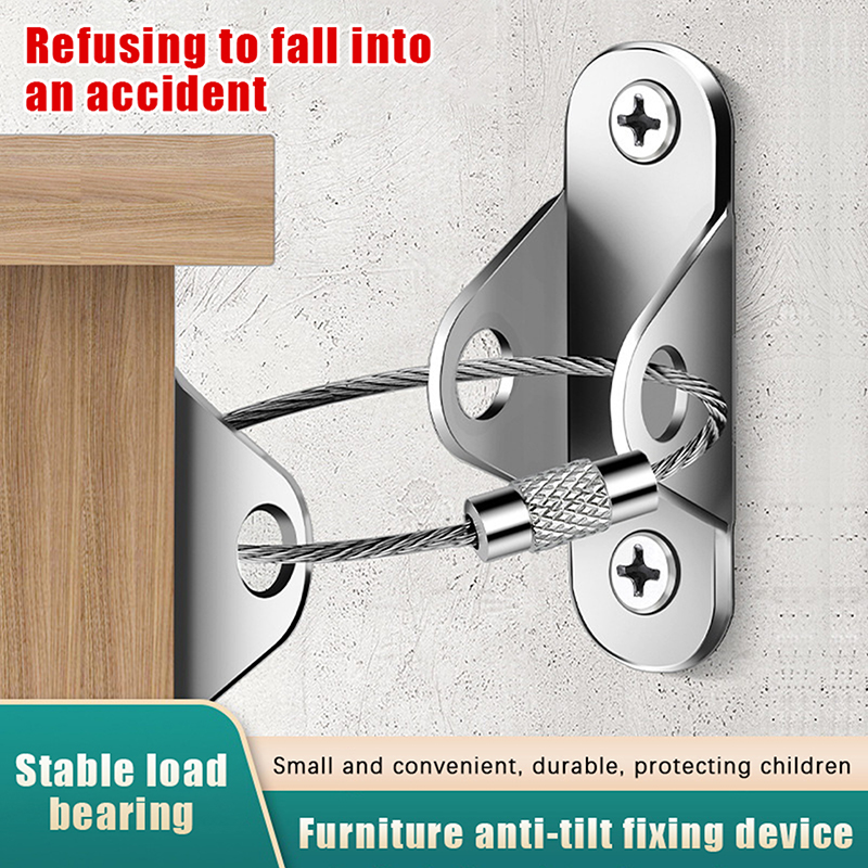 Earthquake Anchor Strap - 1 Set Pengait Furnitur Anti Terguling,