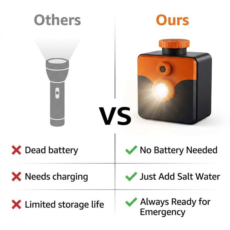 Lampu Air Asin, Lampu Darurat  - Power Outage Light ulasan dan harga